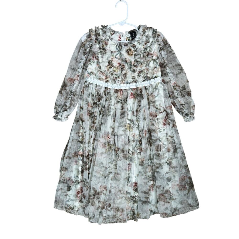 Needle & Thread Kids Sz 5 Yrs Garland Flora Dress Floral English Royal Elegance